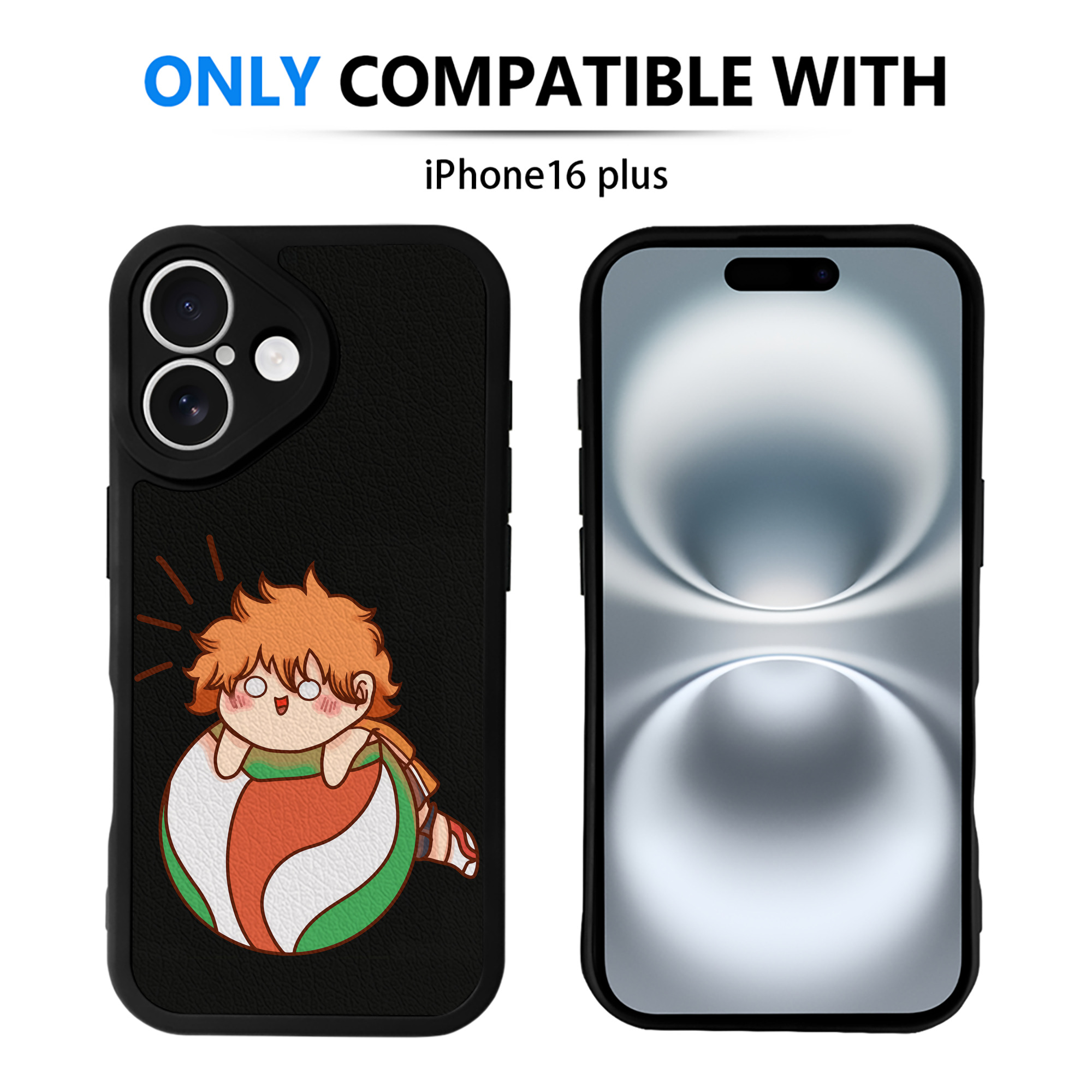 （画像用） ハイキュー!! Haikyu!! 【iPhone 16シリーズ対応】シリコンスマホケース（レザー調） 材質：シリコン